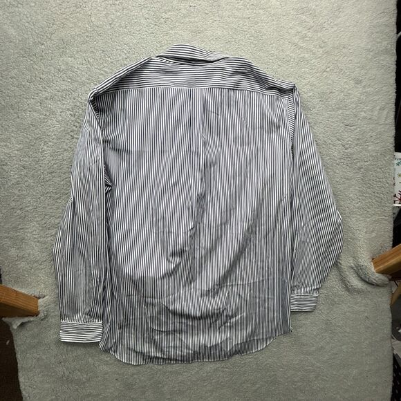 Ralph Lauren Shirt Mens 3XLT Blue Striped Long Sleeve Oversized - Picture 8 of 11